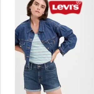 Levi jean mid rise shorts only .